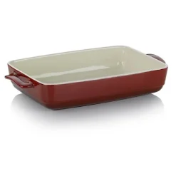 Grand plat à four en céramique 37,5 cm rouge Kela