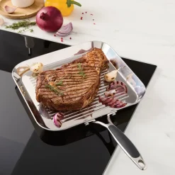 Grill carré tout inox Excell'Inox 26 cm Mathon