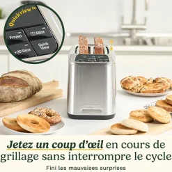 Grille-pain 2 fentes automatique en inox Smart Elite Collection 1000 W CPT525E Cuisinart