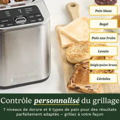 Grille-pain 2 fentes automatique en inox Smart Elite Collection 1000 W CPT525E Cuisinart