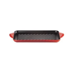 Grill rectangulaire fonte émaillée 32 cm Cerise Le Creuset