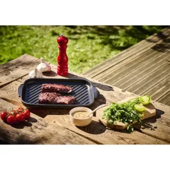 Grill viande rectangulaire Grill To Table noir satin 38 cm Peugeot