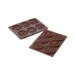Kit moule en silicone pour biscuits ronds au chocolat Dolce Vita Silikomart
