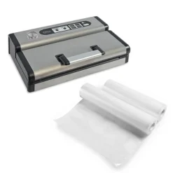 Lot appareil à emballer sous vide d'air semi-pro VS5800 et 2 rouleaux de sachets à découper