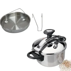 Lot autocuiseur classique 4 L et panier vapeur Lacor