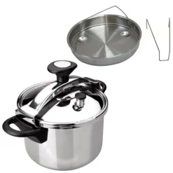 Lot autocuiseur classique 8 L et panier vapeur Lacor