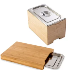 Lot bac à compost et planche à découper avec bac amovible Mathon