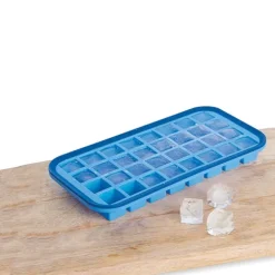 Lot 2 Bacs à glaçons silicone souple démoulage facile 32 cubes Mathon