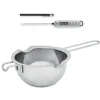 Lot bol bain-marie inox 750 ml et thermomètre digital de cuisine à sonde Mathon