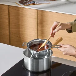 Lot bol bain-marie inox 750 ml et thermomètre digital de cuisine à sonde Mathon