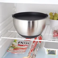 Lot 6 bols en inox gradués avec base silicone 10,5 à 24 cm Mathon