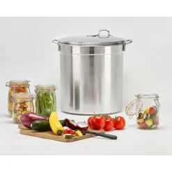 Lot bouilleur en inox 12 bocaux 37 L Guillouard et thermomètre digital à déclenchement automatique avec tige inox 25 cm Nogent