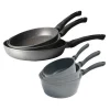 Lot 3 casseroles et 3 poêles revêtement Dur comme la pierre Mathon