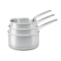 Lot 3 casseroles inox Alchimy 16, 18 et 20 cm De Buyer