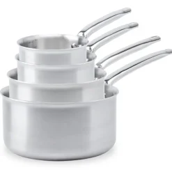 Lot 4 casseroles inox Alchimy 14, 16, 20 et 24 cm De Buyer