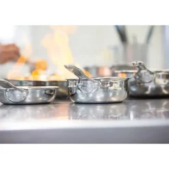 Lot 3 casseroles inox Castel'Pro 16,18 et 20 cm Cristel