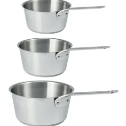 Lot 3 casseroles inox 1826 16, 18 et 20 cm Cristel