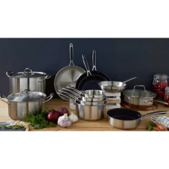 Lot 3 casseroles inox Excell'Inox 14, 16 et 18 cm Mathon