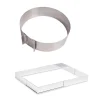Lot cercle et rectangle à gâteau extensibles Mathon