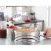 Lot cercle à trancher et cercle à gâteau extensibles inox Mathon