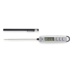 Lot cocotte en fonte ovale 33 cm et thermomètre digital de cuisine à sonde Mathon