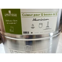 Lot cuiseur 40 L 12 bocaux et thermomètre à cadran Le Pratique