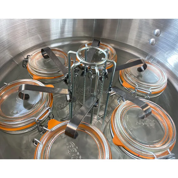 Lot cuiseur 40 L 12 bocaux et thermomètre à cadran Le Pratique