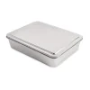 Lot de 5 bacs de préparation culinaire en inox et d’un moule à pizza perforé en acier antiadhérent 29,5 cm Mathon