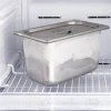 Lot de 2 bacs gastro avec couvercles en inox et supports bambou Mathon