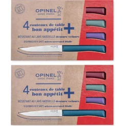 Lot de 2 coffrets 4 couteaux de table Glam Opinel