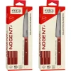 Lot de 2 coffrets de 4 couteaux de table Silhouette rouge vin Nogent