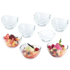 Lot de 12 coupelles en verre VAGUE Lebrun