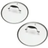 Lot de 2 couvercles en verre Excell'Inox 24 et 28 cm Mathon