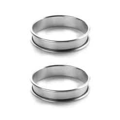Lot de deux cercles à tartelette rond 8cm Lacor