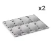 Lot de deux plaques 8 madeleines De Buyer