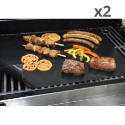 Lot de 2 feuilles de cuisson pour barbecue 50 cm NoStik