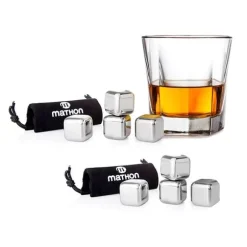 Lot de 8 glaçons magiques en inox Mathon