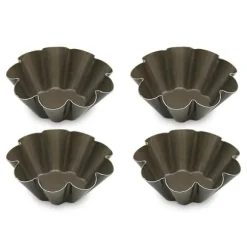 Lot de 4 Moules à briochettes individuels 6 cm Gobel