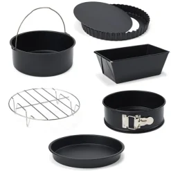 Lot de 5 moules et 1 grille pour friteuse à air chaud Patisse