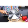 Lot de 3 poêles en inox avec revêtement céramique 20, 24 et 28 cm Kitchenpro