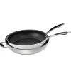 Lot de 2 poêles inox antiadhérentes Excell'Inox 28 et 32 cm Mathon