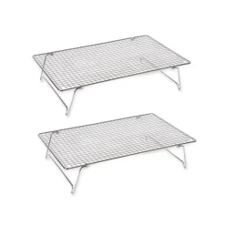 Lot de 2 volettes rectangulaires en inox 43 x 28 cm Mathon