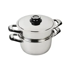 Lot faitout basse température et insert cuit vapeur 20cm Ecovitam