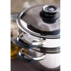 Lot faitout basse température et insert cuit vapeur 20cm Ecovitam