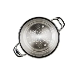 Lot faitout basse température et insert cuit vapeur 20cm Ecovitam