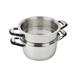 Lot faitout basse température et insert cuit vapeur 20cm Ecovitam