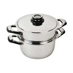 Lot faitout basse température et insert cuit vapeur 24cm Ecovitam