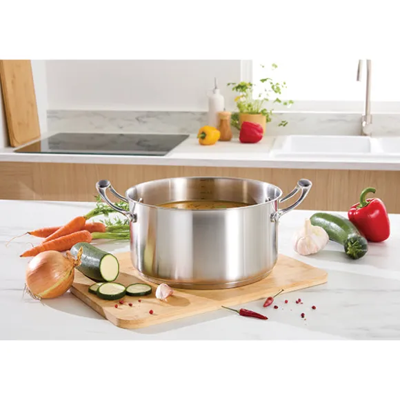Lot 2 faitouts inox Excell’Inox 24 et 28 cm Mathon