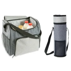 Lot glacière souple 30 L et porte-bouteille isotherme 1,5 L Mathon