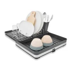 Lot égouttoir extensible 51 cm et organisateur d’évier en inox Mathon